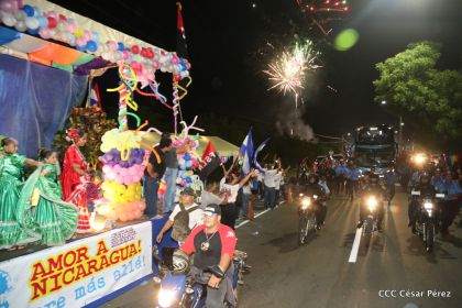 Presidente Daniel y Compañera Rosario en 37 Aniversario del Repliegue a Masaya