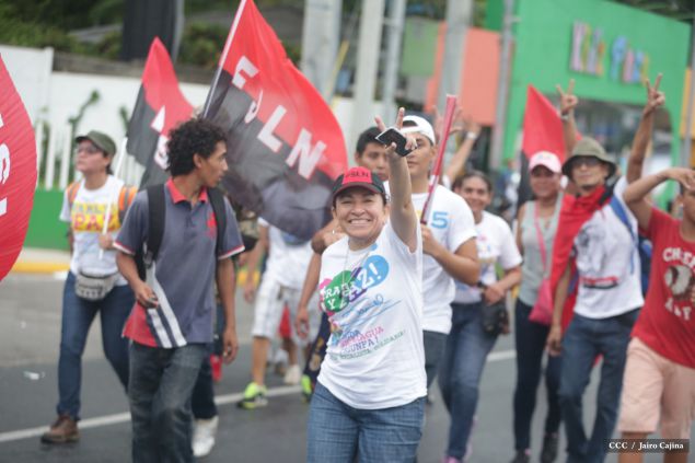 Presidente Daniel y Compañera Rosario en 37 Aniversario del Repliegue a Masaya