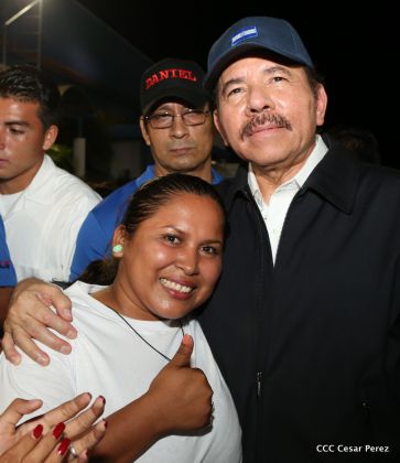Daniel y Rosario, fórmula presidencial del Frente Sandinista y la Alianza Unida, Nicaragua Triunfa
