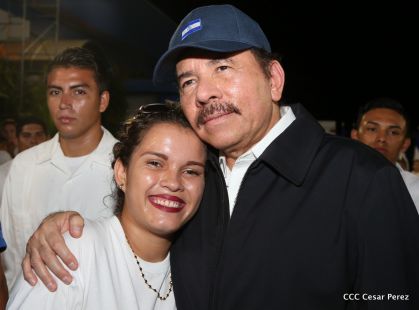 Daniel y Rosario, fórmula presidencial del Frente Sandinista y la Alianza Unida, Nicaragua Triunfa