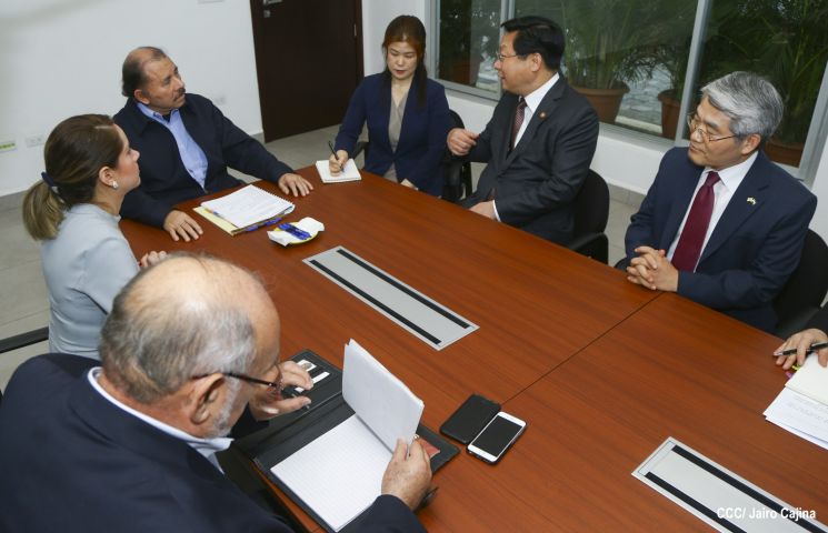 Presidente Daniel se reúne con Ministro de Comercio de la República de Corea, Hyunghwan JOO