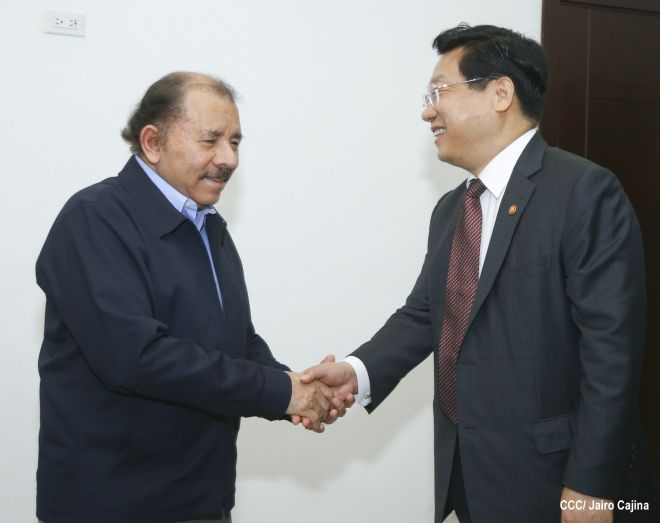 Presidente Daniel se reúne con Ministro de Comercio de la República de Corea, Hyunghwan JOO