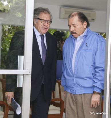 Presidente Daniel y Compañera reciben al Secretario General OEA, Luis Almagro