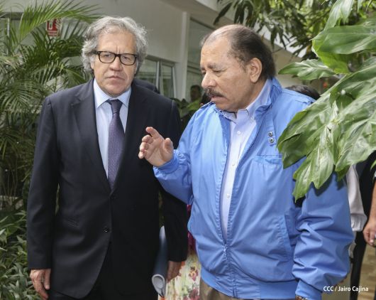 Presidente Daniel y Compañera reciben al Secretario General OEA, Luis Almagro