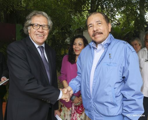 Presidente Daniel y Compañera reciben al Secretario General OEA, Luis Almagro