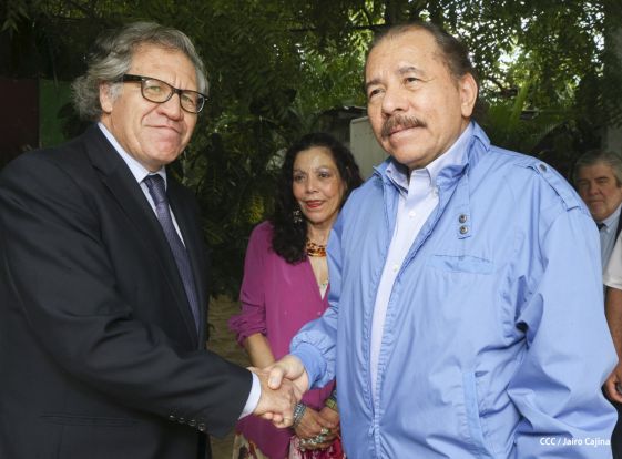 Presidente Daniel y Compañera reciben al Secretario General OEA, Luis Almagro