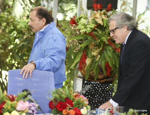 Presidente Daniel y Compañera reciben al Secretario General OEA, Luis Almagro
