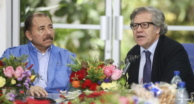 Presidente Daniel y Compañera reciben al Secretario General OEA, Luis Almagro