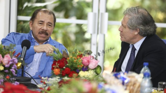 Presidente Daniel y Compañera reciben al Secretario General OEA, Luis Almagro