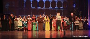 Presentación de la ópera "El Lobo y el Santo" en el Teatro Rubén Darío