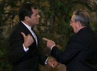 Daniel y Rosario junto a presidentes CELAC en Palacio de la Revolución (Cuba)
