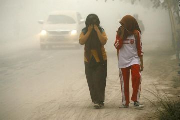 Erupción del Monte Kleud en Indonesia