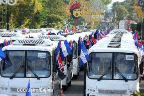 Gobierno de Nicaragua celebra entrega del primer lote de autobuses rusos
