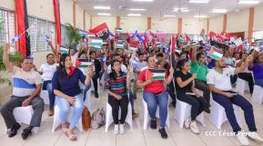 Heroína palestina Leila Khaled de visita en Nicaragua