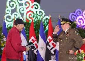 Juramentación del General Julio César Avilés Castillo como Jefe del Ejército de Nicaragua