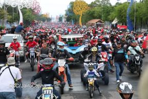 Motorizada Siempre 19 en homenaje al Repliegue Táctico a Masaya