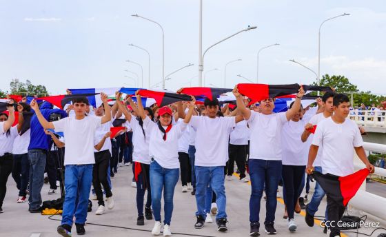Entregamos a las familias nicaragüenses Paso a Desnivel Comandante Julio Buitrago Urroz