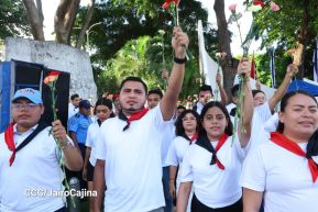 Conmemoración al Comandante Carlos Fonseca reúne a Juventud Sandinista y servidores públicos