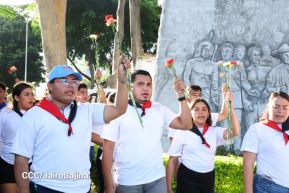 Conmemoración al Comandante Carlos Fonseca reúne a Juventud Sandinista y servidores públicos