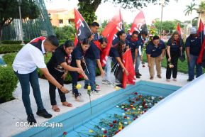 Conmemoración al Comandante Carlos Fonseca reúne a Juventud Sandinista y servidores públicos