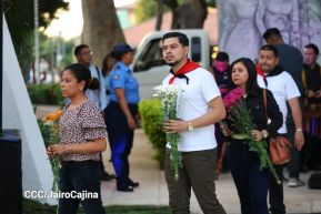 Conmemoración al Comandante Carlos Fonseca reúne a Juventud Sandinista y servidores públicos