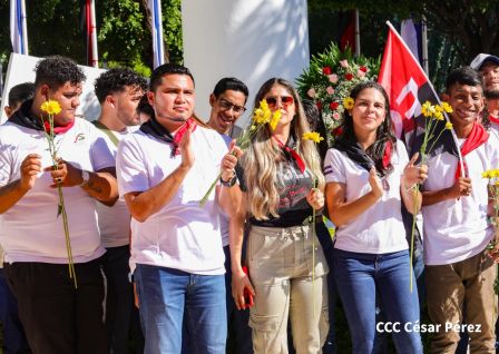 Conmemoración al Comandante Carlos Fonseca reúne a Juventud Sandinista y servidores públicos