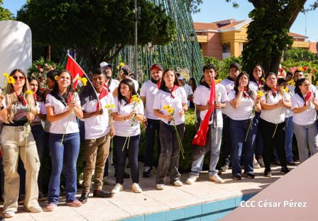 Conmemoración al Comandante Carlos Fonseca reúne a Juventud Sandinista y servidores públicos