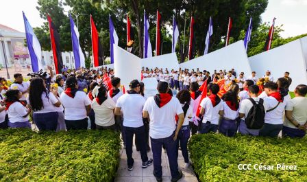 Conmemoración al Comandante Carlos Fonseca reúne a Juventud Sandinista y servidores públicos