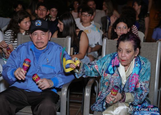 Copresidentes de Nicaragua, comandante Daniel Ortega y Compañera Rosario Murillo celebran la Purísima 
