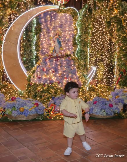 Copresidentes de Nicaragua, comandante Daniel Ortega y Compañera Rosario Murillo celebran la Purísima 