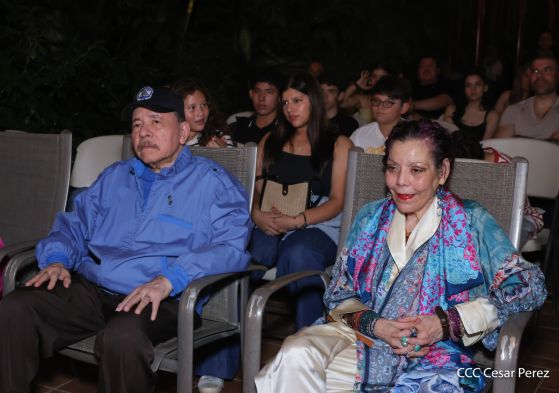 Copresidentes de Nicaragua, comandante Daniel Ortega y Compañera Rosario Murillo celebran la Purísima 