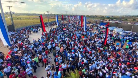 Entrega del Hospital Sandino Nuevo Amanecer en saludo al General de Hombres y Mujeres Libres