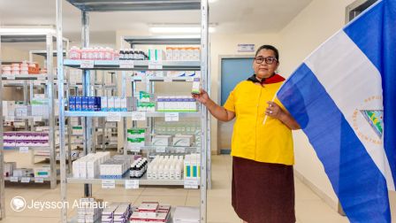 Entrega del Hospital Sandino Nuevo Amanecer en saludo al General de Hombres y Mujeres Libres