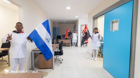 Entrega del Hospital Sandino Nuevo Amanecer en saludo al General de Hombres y Mujeres Libres