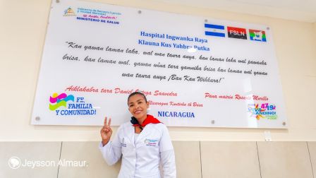 Entrega del Hospital Sandino Nuevo Amanecer en saludo al General de Hombres y Mujeres Libres