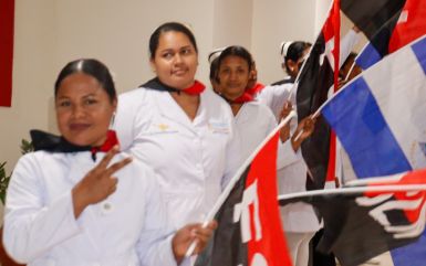Entrega del Hospital Sandino Nuevo Amanecer en saludo al General de Hombres y Mujeres Libres