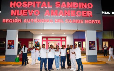 Entrega del Hospital Sandino Nuevo Amanecer en saludo al General de Hombres y Mujeres Libres