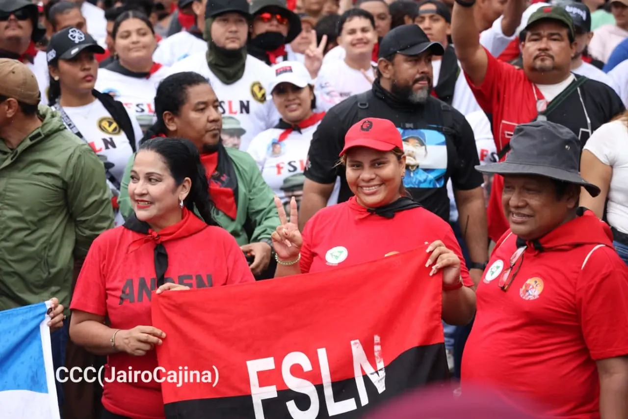 Militancia sandinista protagoniza caminata en homenaje al 47/19 en Managua
