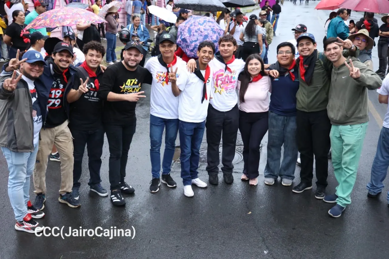 Militancia sandinista protagoniza caminata en homenaje al 47/19 en Managua