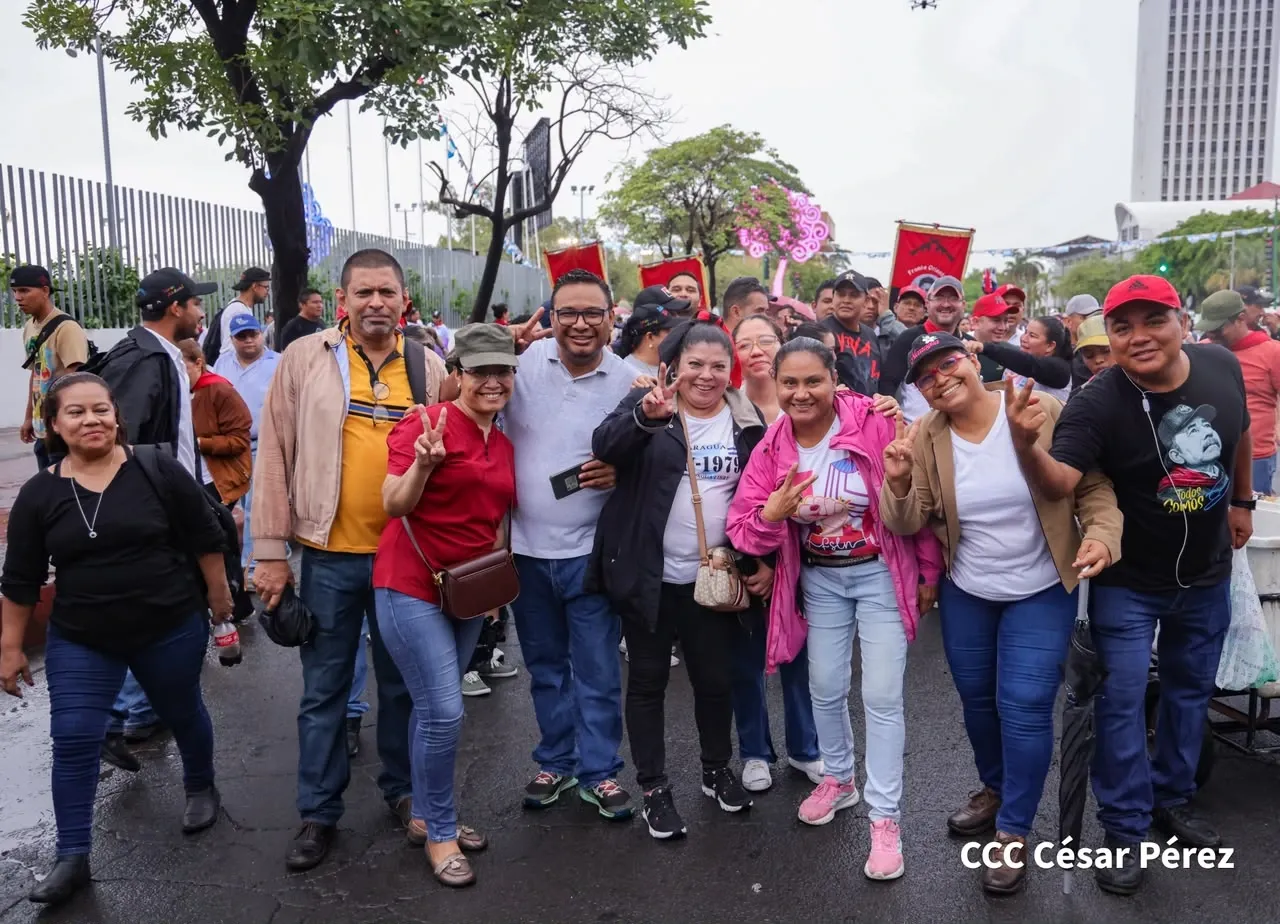 Militancia sandinista protagoniza caminata en homenaje al 47/19 en Managua