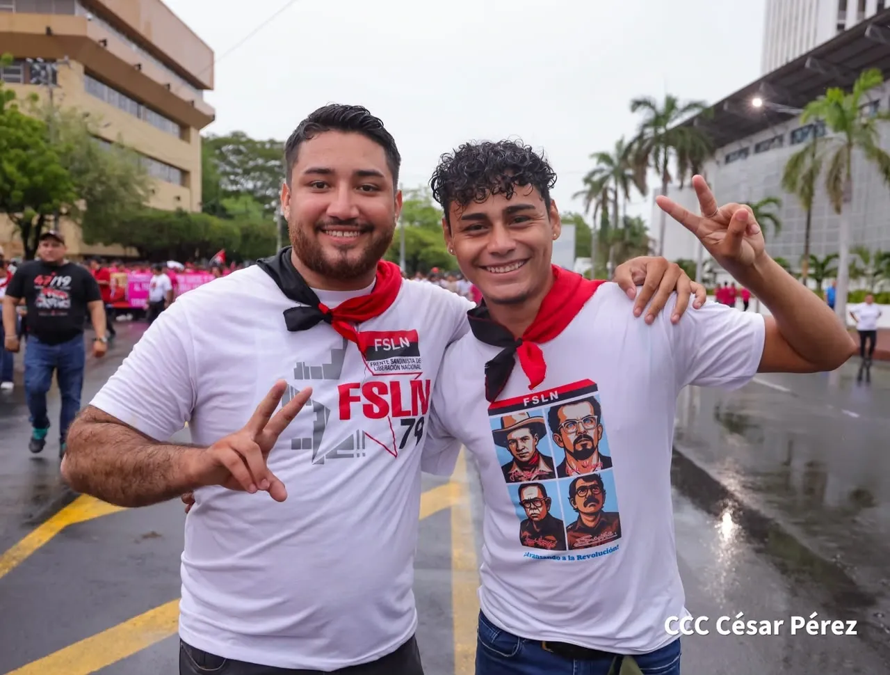 Militancia sandinista protagoniza caminata en homenaje al 47/19 en Managua