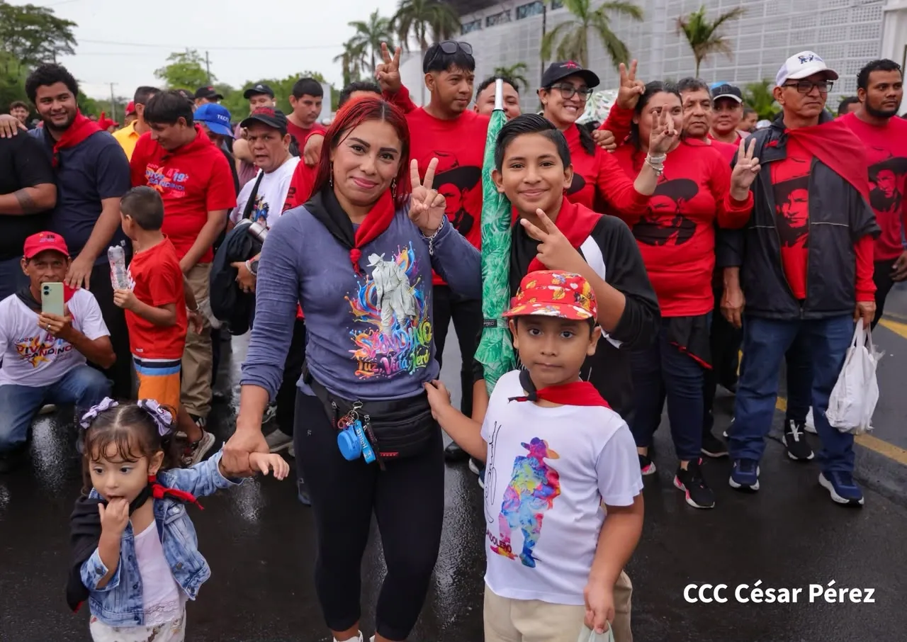 Militancia sandinista protagoniza caminata en homenaje al 47/19 en Managua