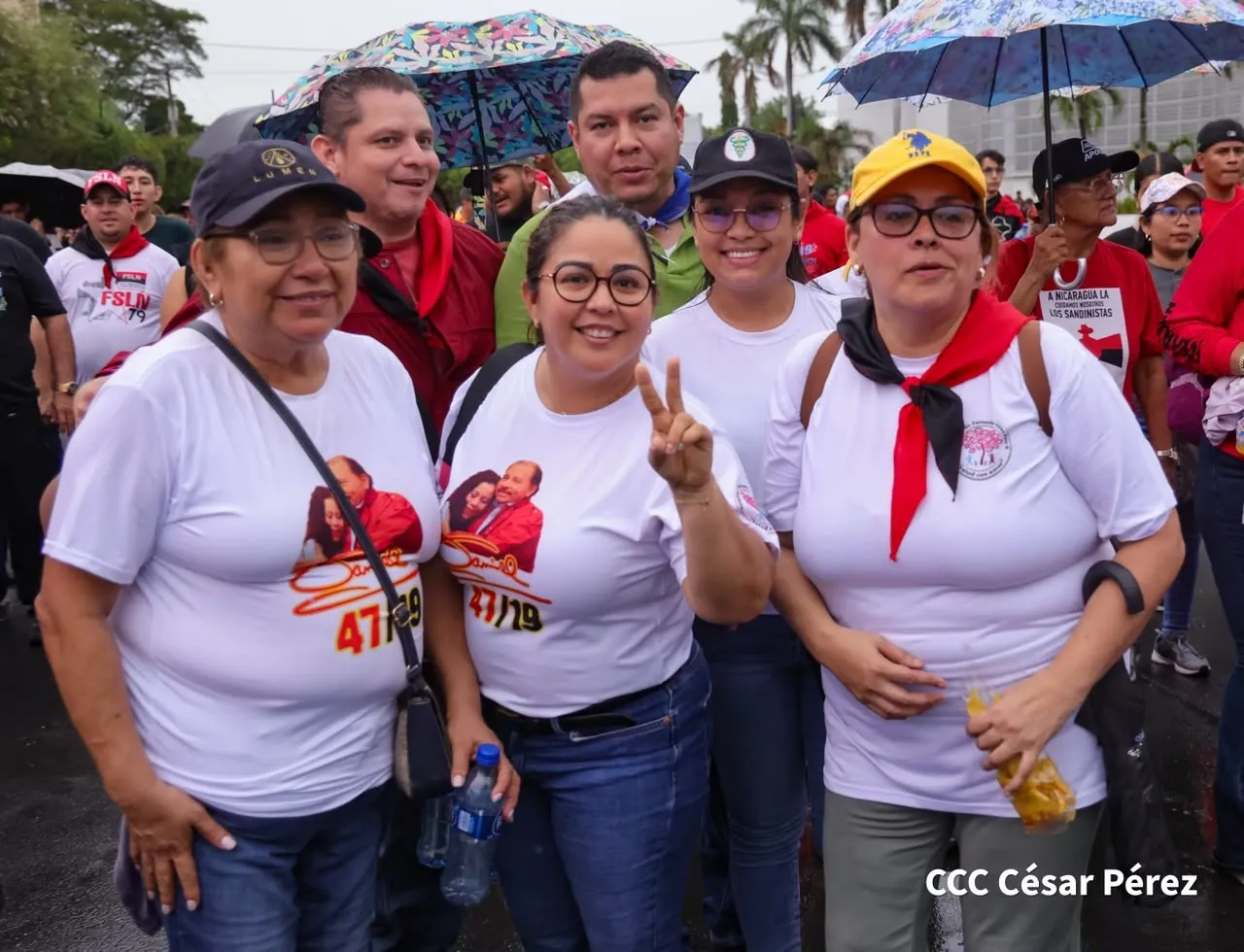Militancia sandinista protagoniza caminata en homenaje al 47/19 en Managua