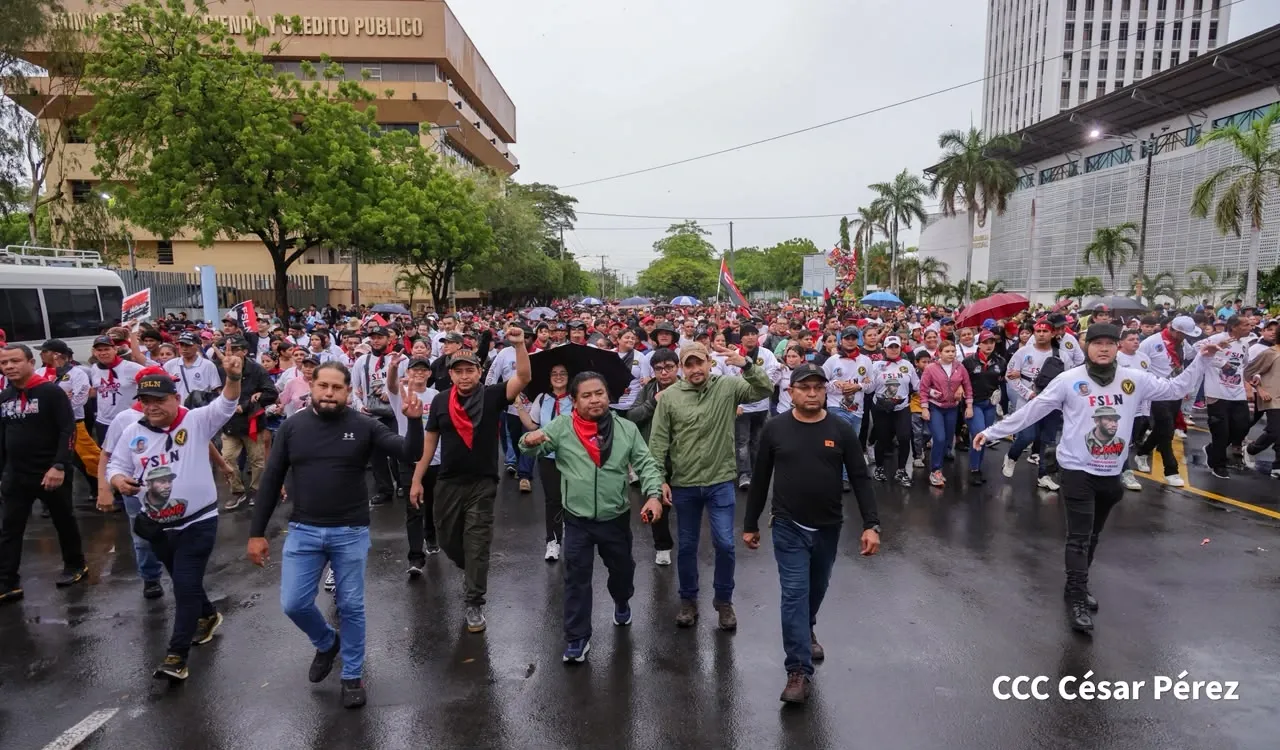 Militancia sandinista protagoniza caminata en homenaje al 47/19 en Managua