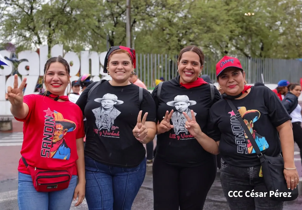 Militancia sandinista protagoniza caminata en homenaje al 47/19 en Managua