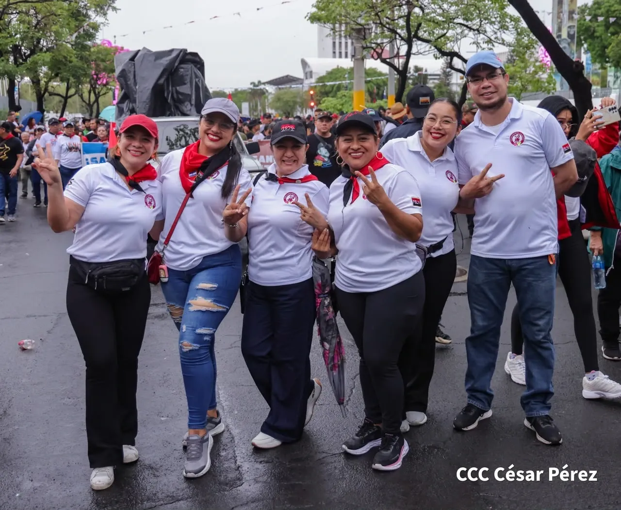 Militancia sandinista protagoniza caminata en homenaje al 47/19 en Managua