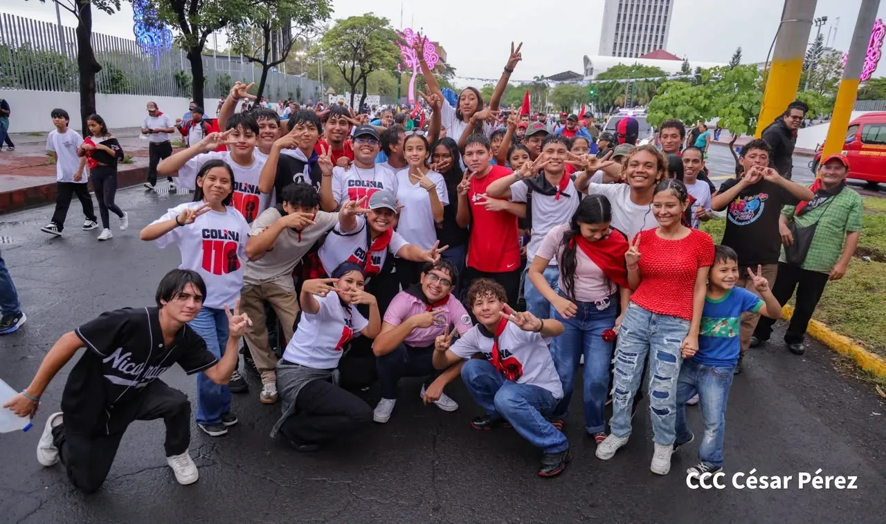 Militancia sandinista protagoniza caminata en homenaje al 47/19 en Managua