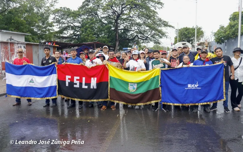 Militancia sandinista protagoniza caminata en homenaje al 47/19 en Managua