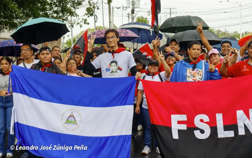 Militancia sandinista protagoniza caminata en homenaje al 47/19 en Managua