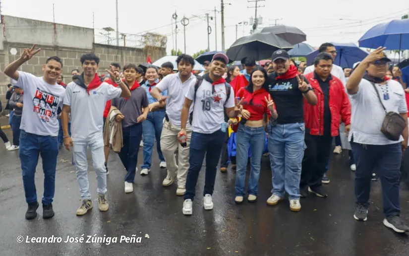 Militancia sandinista protagoniza caminata en homenaje al 47/19 en Managua